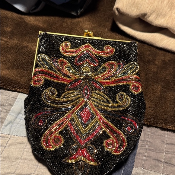 Vintage Andre Cellini Beaded Black Evening Bag - Picture 10 of 12